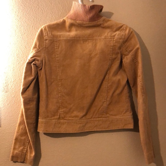 Women’s High Neck Corduroy Zipper Jacket - Picture 2 of 6
